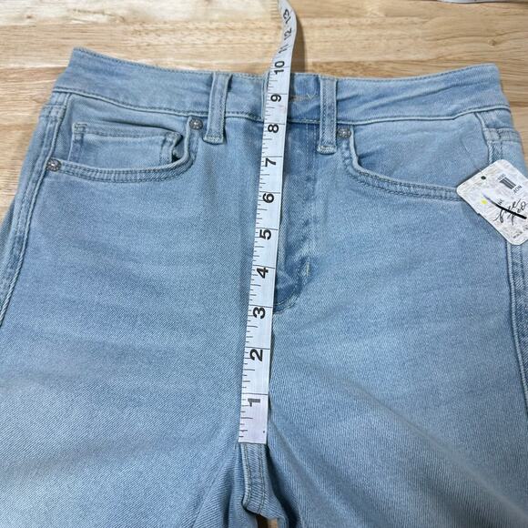Free People NWT We The Free High Rise Jegging in Havana Blue Size 26 Frayed Hem - Picture 9 of 10